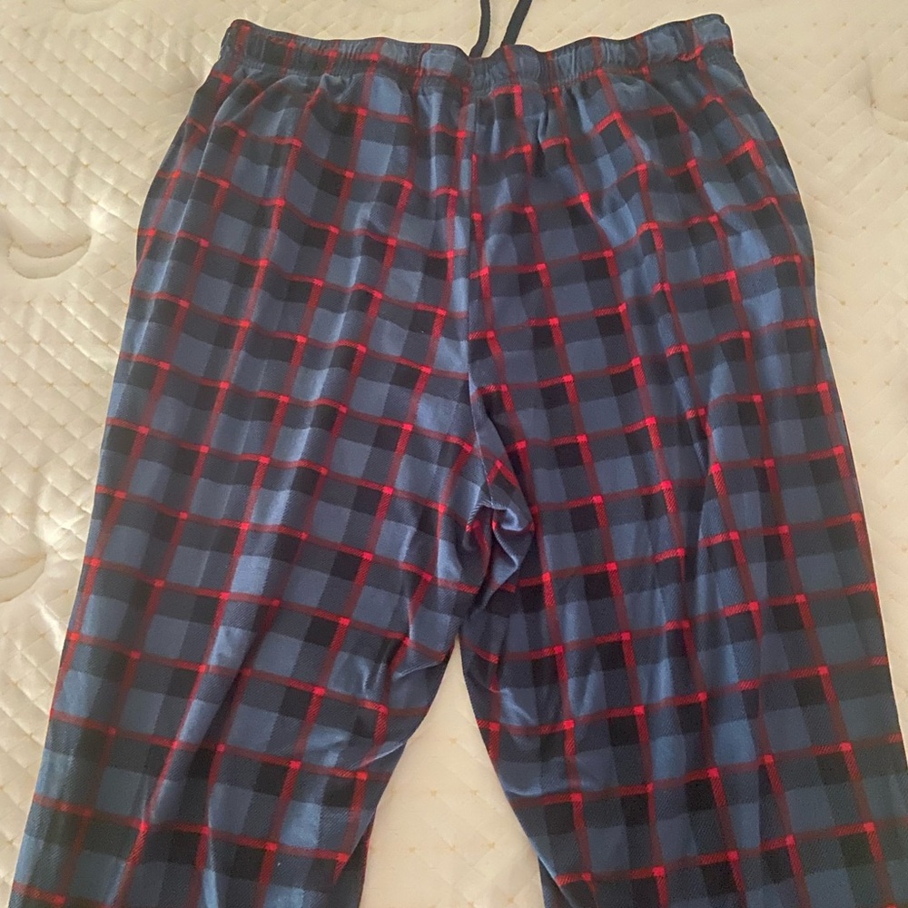 Nautica Blue and Red Plaid Sleepwear Pants